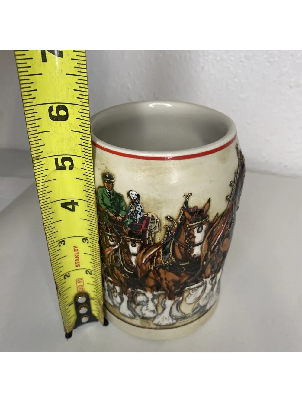 Budweiser Vintage Clydesdales Stein Anheuser-Busch Ceramarte,2 Mugs Excellent